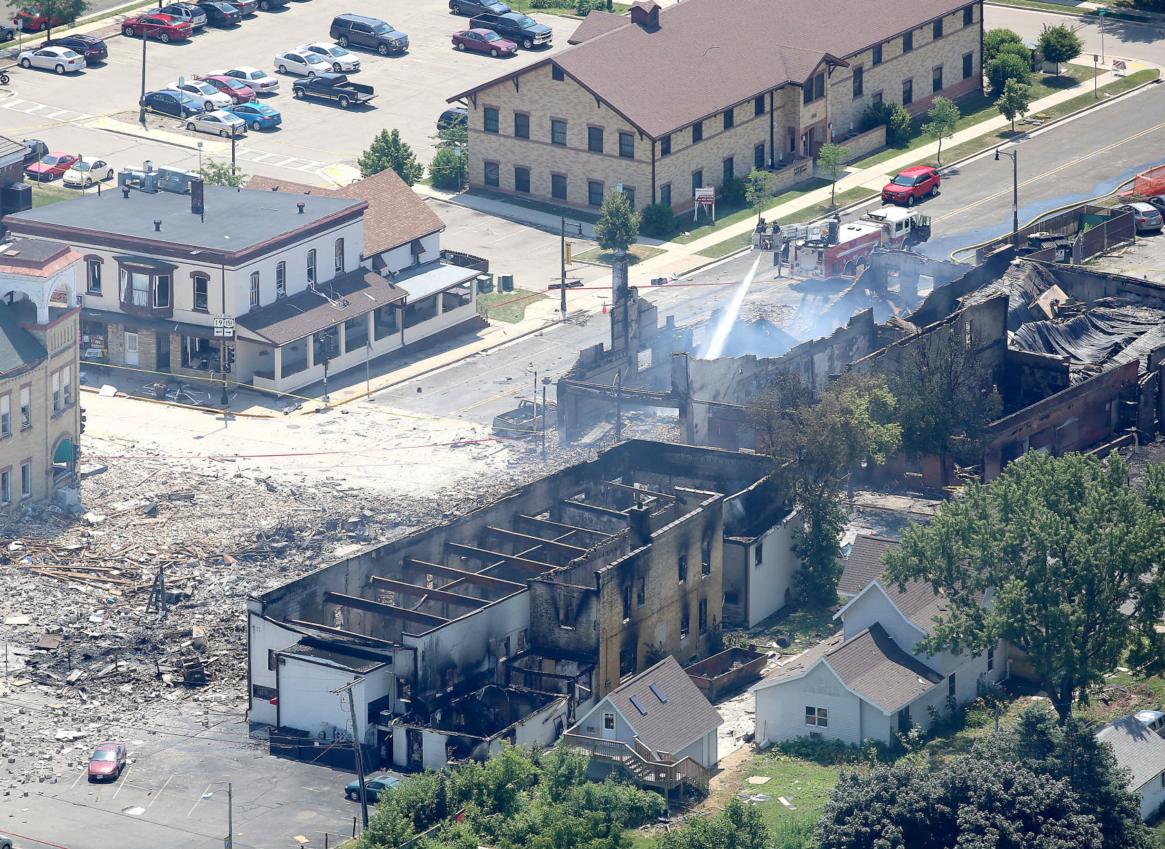 View looking southeast, from above